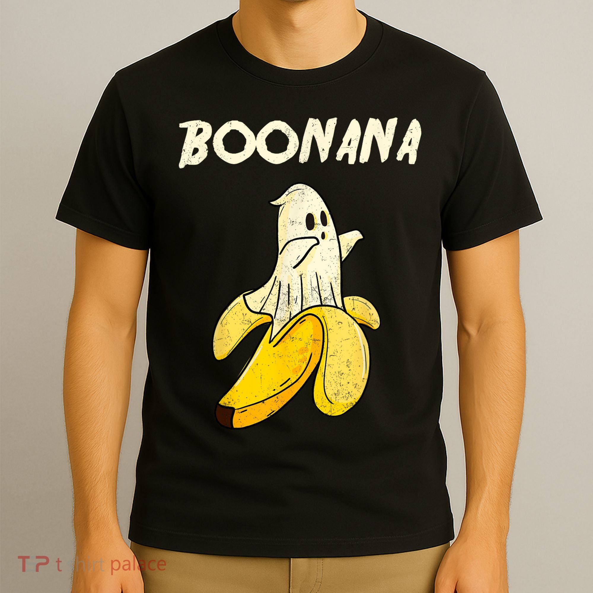 Boonana Funny Cute Banana Ghost Halloween Banana Lover Gifts T-Shirt