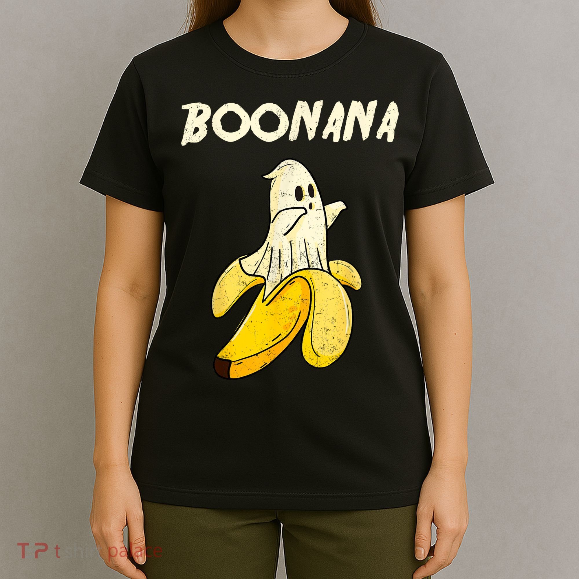 Boonana Funny Cute Banana Ghost Halloween Banana Lover Gifts T-Shirt