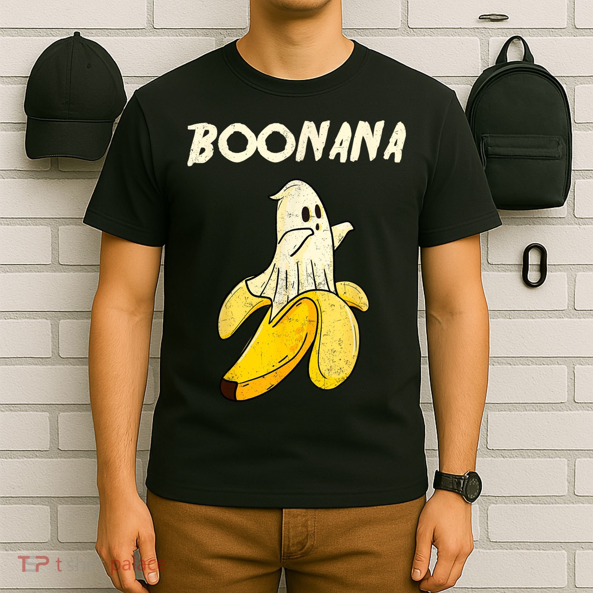 Boonana Funny Cute Banana Ghost Halloween Banana Lover Gifts T-Shirt