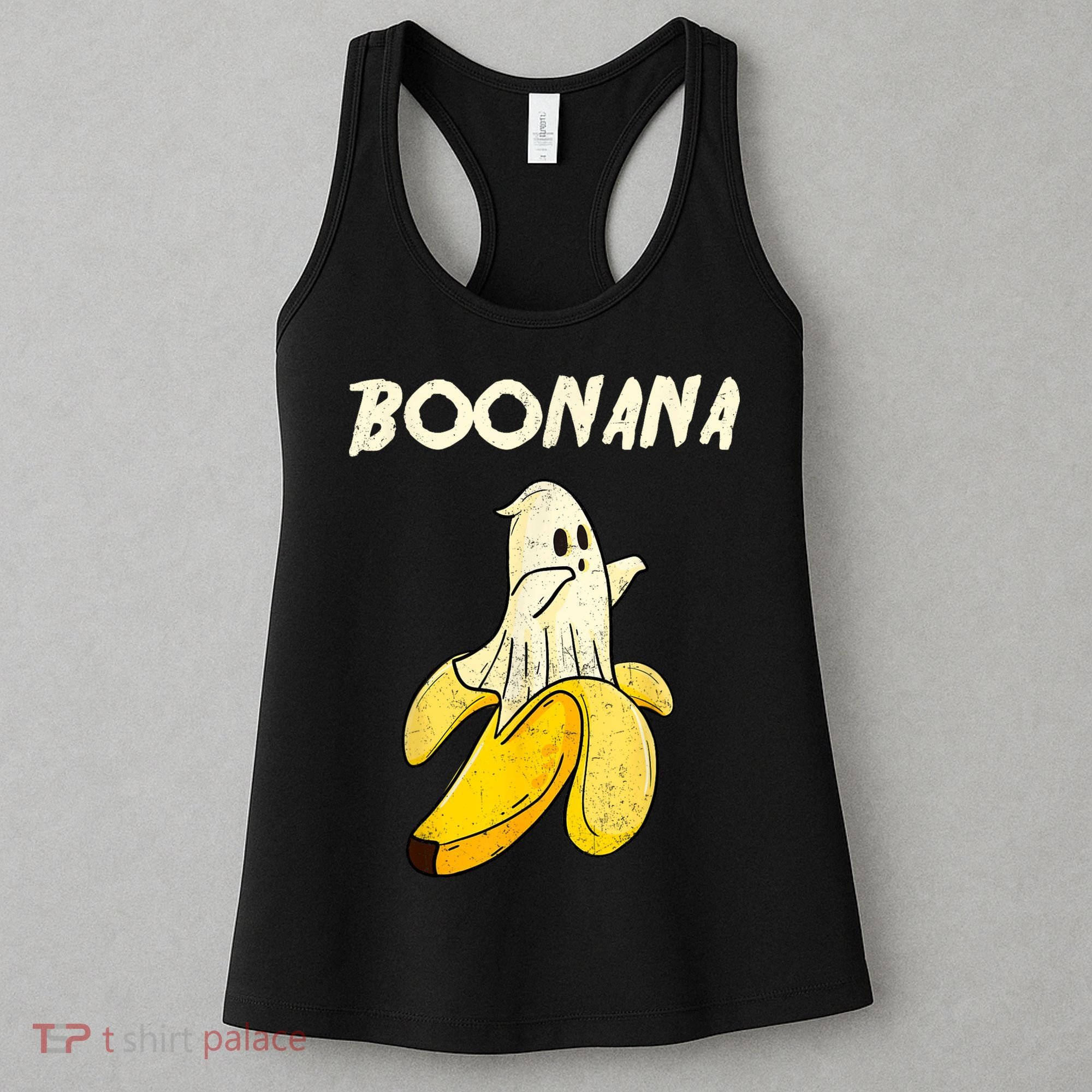 Boonana Funny Cute Banana Ghost Halloween Banana Lover Gifts Women's Tank Top