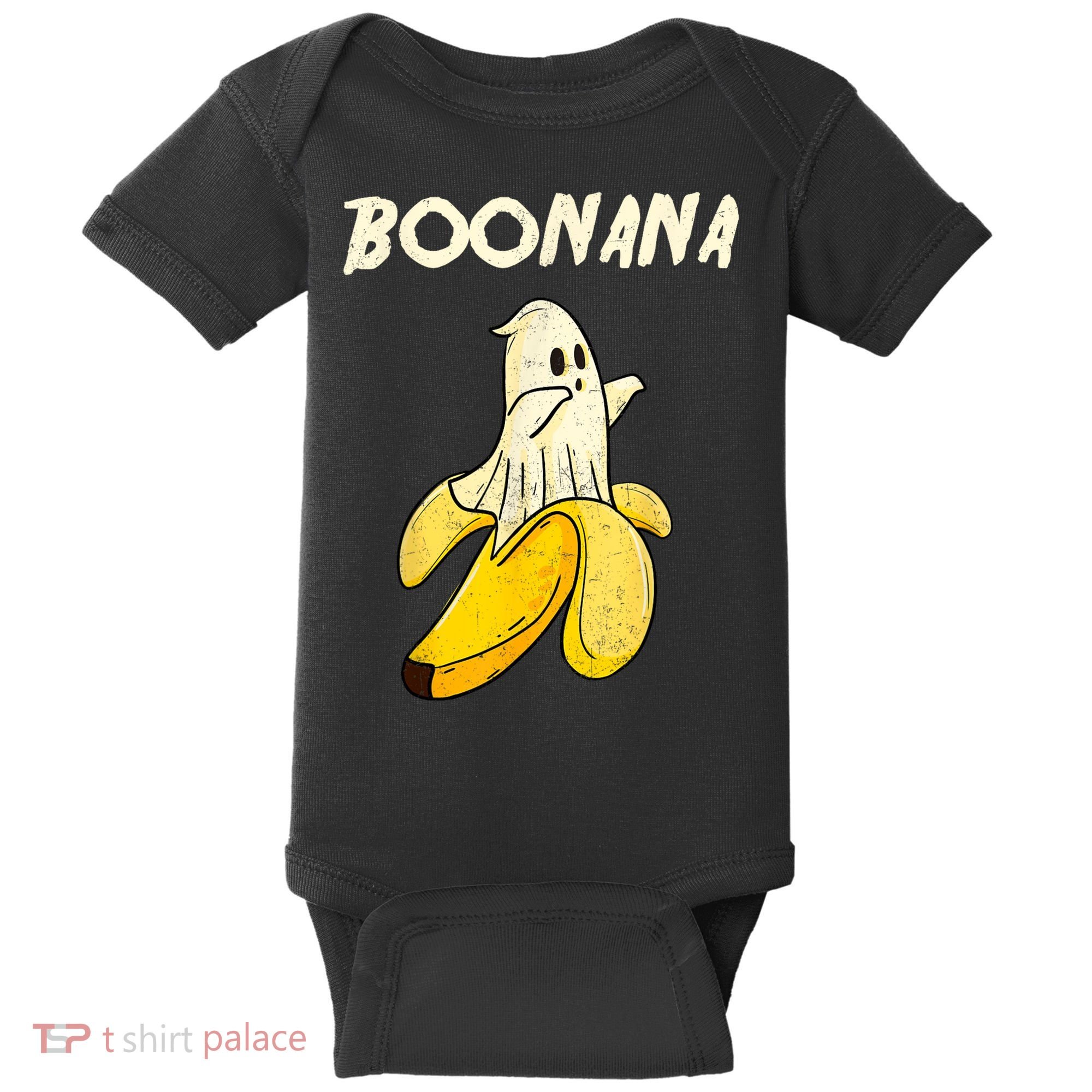 Boonana Funny Cute Banana Ghost Halloween Banana Lover Gifts Baby Bodysuit