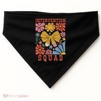 Boho Floral Coquette Intervention Squad Early Intervention USA-Made Doggie Bandana thumb 0