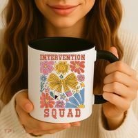 Boho Floral Coquette Intervention Squad Early Intervention Coffee Mug thumb 3