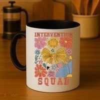 Boho Floral Coquette Intervention Squad Early Intervention Coffee Mug thumb 4