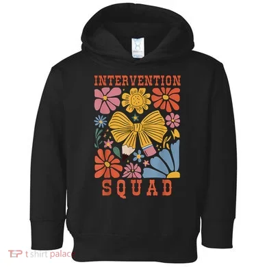 Boho Floral Coquette Intervention Squad Early Intervention Toddler Hoodie