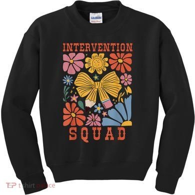 Boho Floral Coquette Intervention Squad Early Intervention Kids Sweatshirt