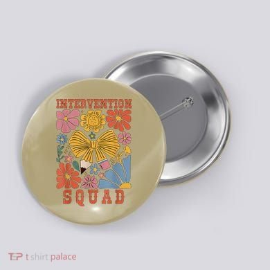 Boho Floral Coquette Intervention Squad Early Intervention Button