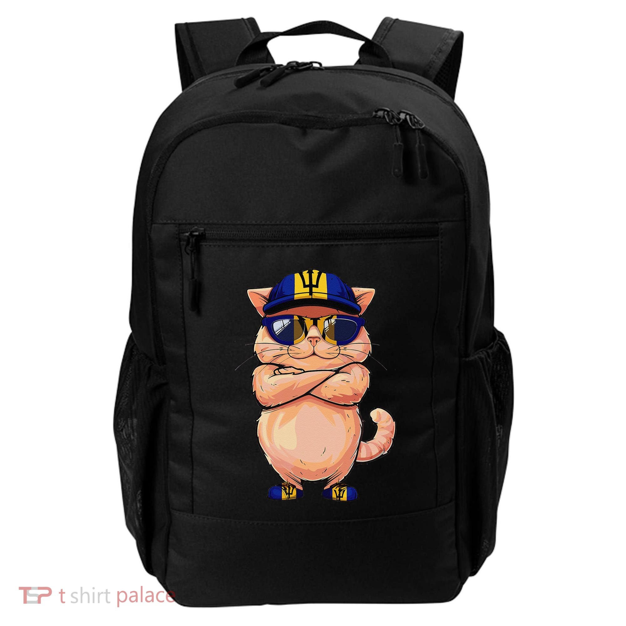 Barbadian Flag Cat Mom Souvenirs Products Kitten Barbados Backpack