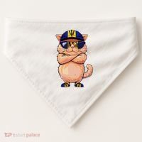 Barbadian Flag Cat Mom Souvenirs Products Kitten Barbados USA-Made Doggie Bandana thumb 0