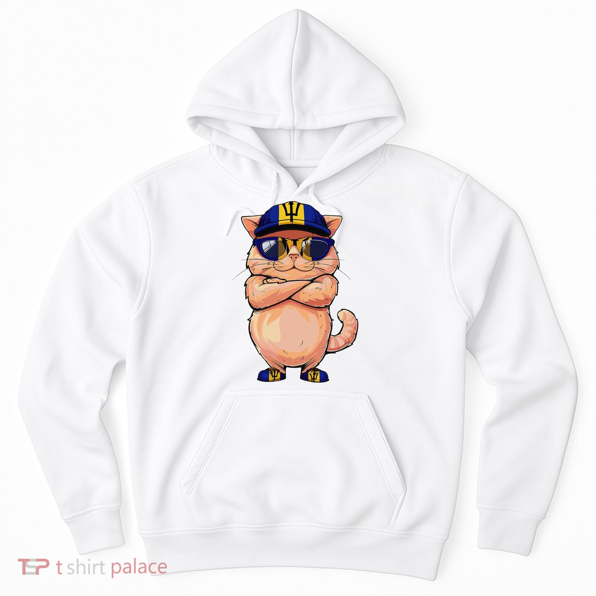 Barbadian Flag Cat Mom Souvenirs Products Kitten Barbados Hoodie
