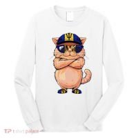 Barbadian Flag Cat Mom Souvenirs Products Kitten Barbados Long Sleeve Shirt thumb 0