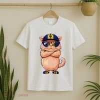 Barbadian Flag Cat Mom Souvenirs Products Kitten Barbados T-Shirt thumb 2