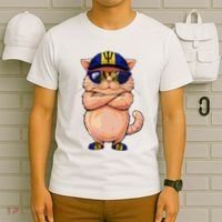 Barbadian Flag Cat Mom Souvenirs Products Kitten Barbados T-Shirt thumb 6