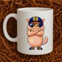 Barbadian Flag Cat Mom Souvenirs Products Kitten Barbados Coffee Mug thumb 2