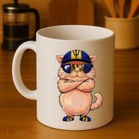 Barbadian Flag Cat Mom Souvenirs Products Kitten Barbados Coffee Mug thumb 4