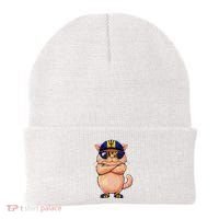Barbadian Flag Cat Mom Souvenirs Products Kitten Barbados Beanie thumb 0