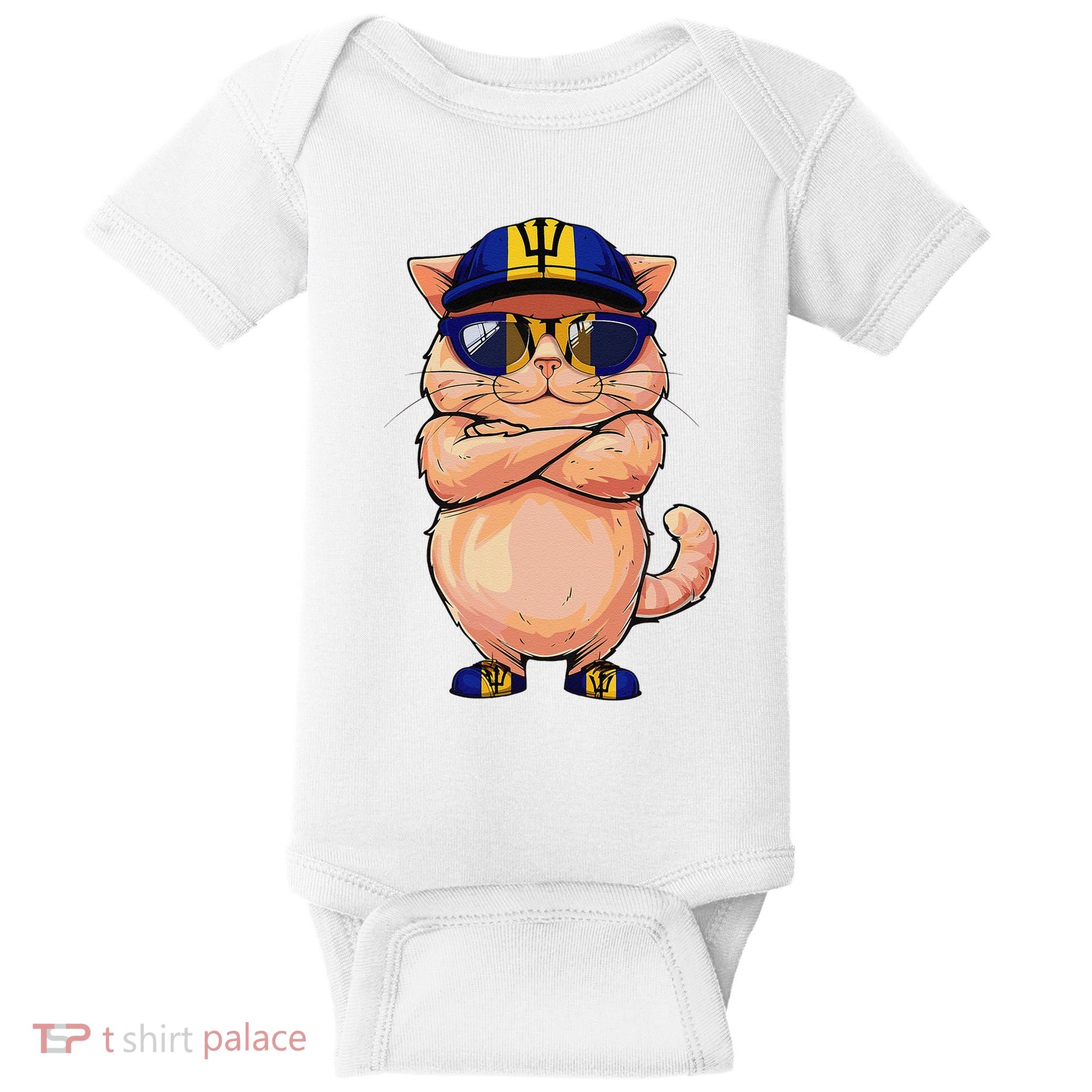 Barbadian Flag Cat Mom Souvenirs Products Kitten Barbados Baby Bodysuit