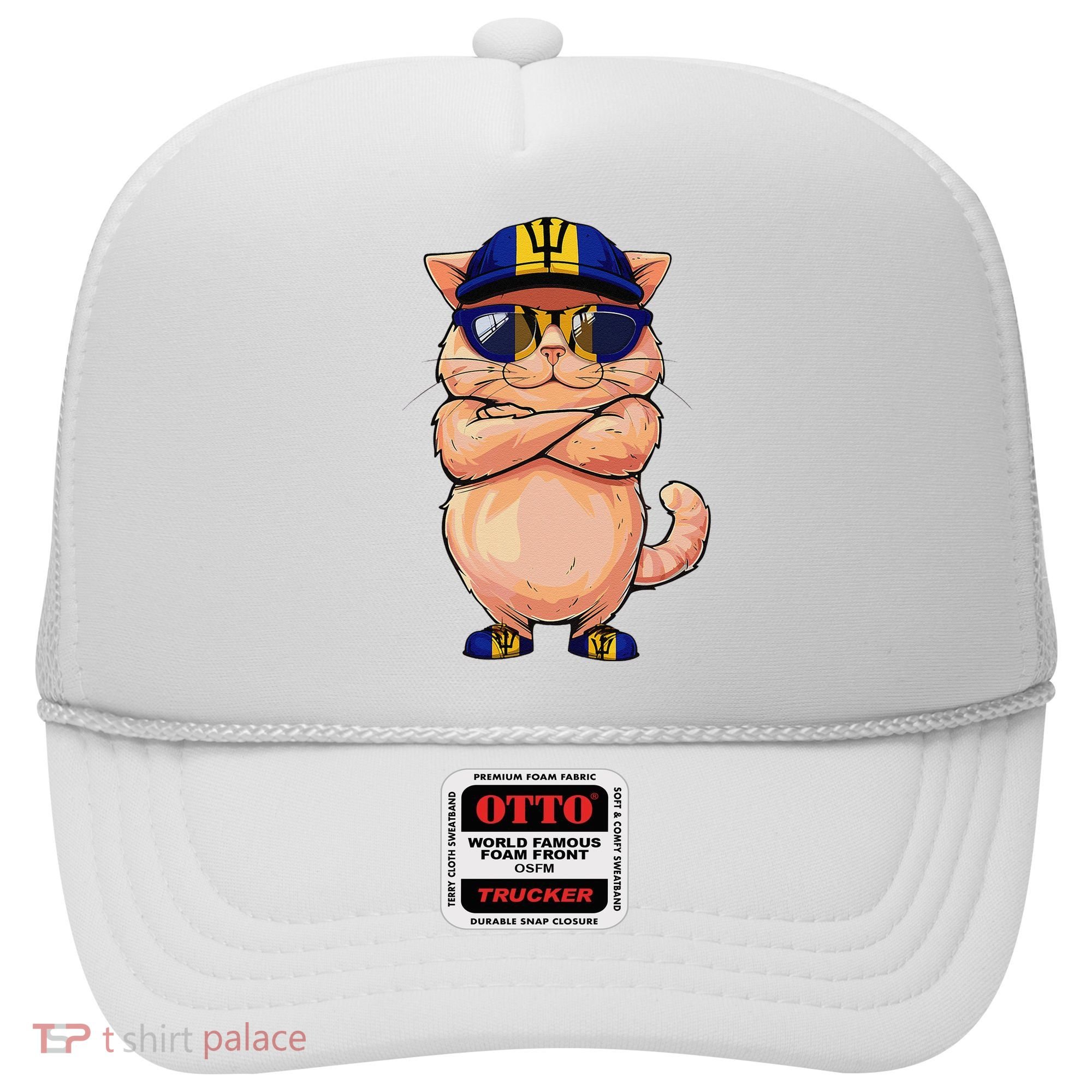 Barbadian Flag Cat Mom Souvenirs Products Kitten Barbados Hat