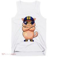 Barbadian Flag Cat Mom Souvenirs Products Kitten Barbados Tank Top thumb 0