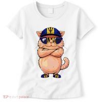 Barbadian Flag Cat Mom Souvenirs Products Kitten Barbados Women's T-Shirt thumb 0