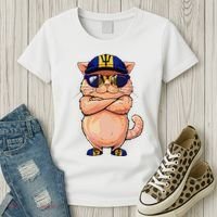 Barbadian Flag Cat Mom Souvenirs Products Kitten Barbados Women's T-Shirt thumb 3