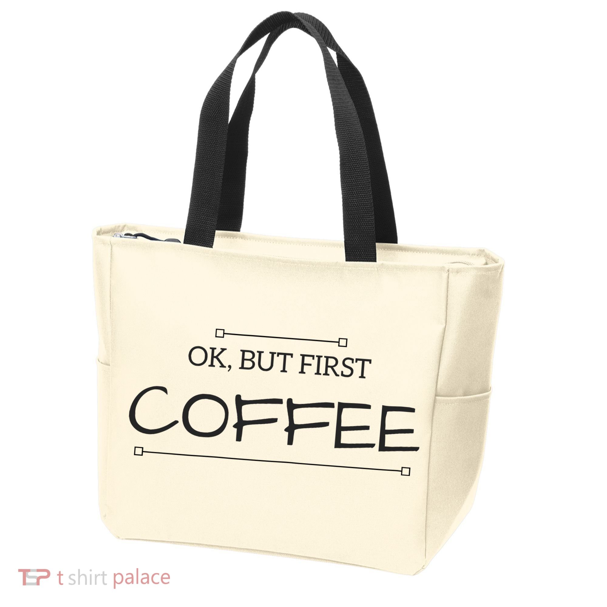 But First COFFEE Funny Coffee Sayings Tote Bag