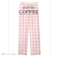 But First COFFEE Funny Coffee Sayings Women's Flannel Plaid Pajama Pants thumb 0