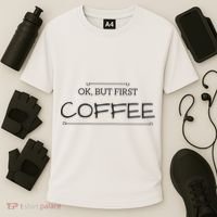 But First COFFEE Funny Coffee Sayings Cooling Performance Crew T-Shirt thumb 3