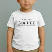 But First COFFEE Funny Coffee Sayings Toddler T-Shirt thumb 2