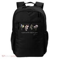 Boho Floral Consider How The Wildflowers Grow Motivational Backpack thumb 0