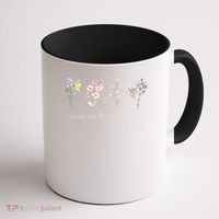 Boho Floral Consider How The Wildflowers Grow Motivational Coffee Mug thumb 1