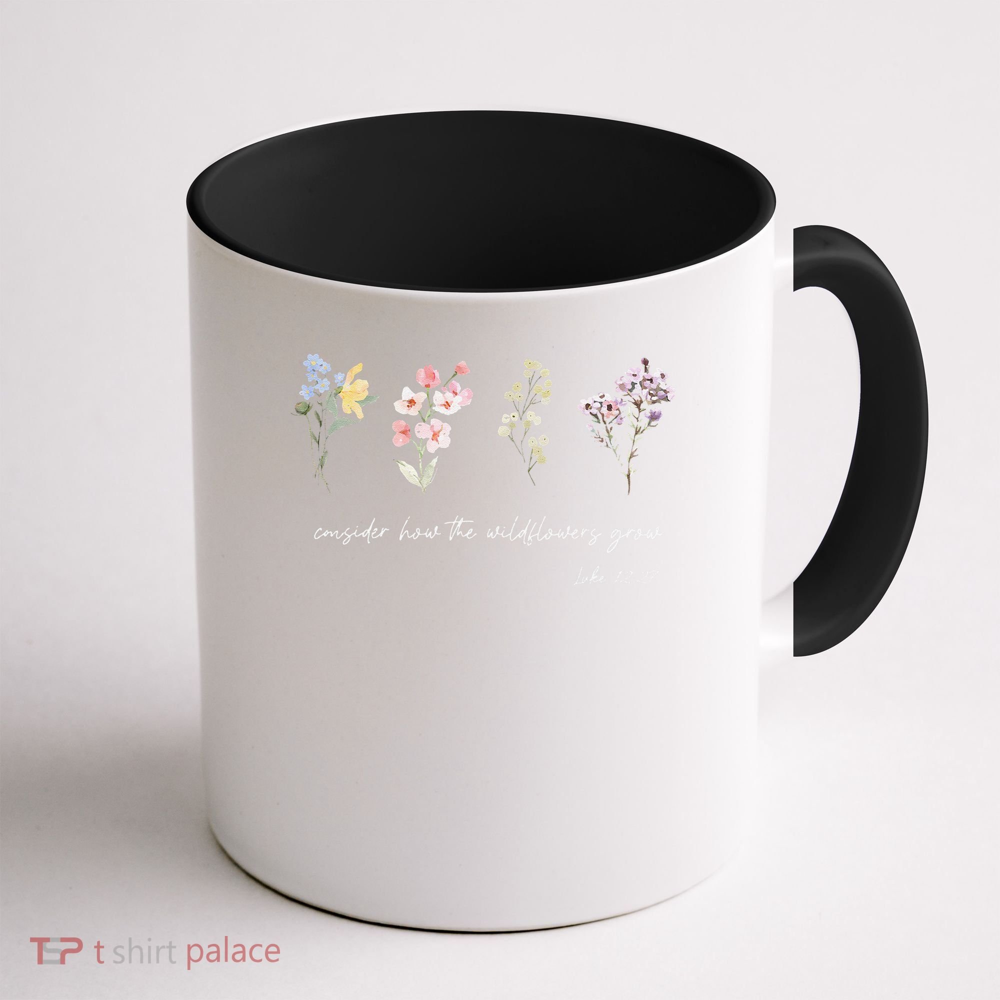 Boho Floral Consider How The Wildflowers Grow Motivational Coffee Mug