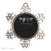 Boho Floral Consider How The Wildflowers Grow Motivational Ornament thumb 0