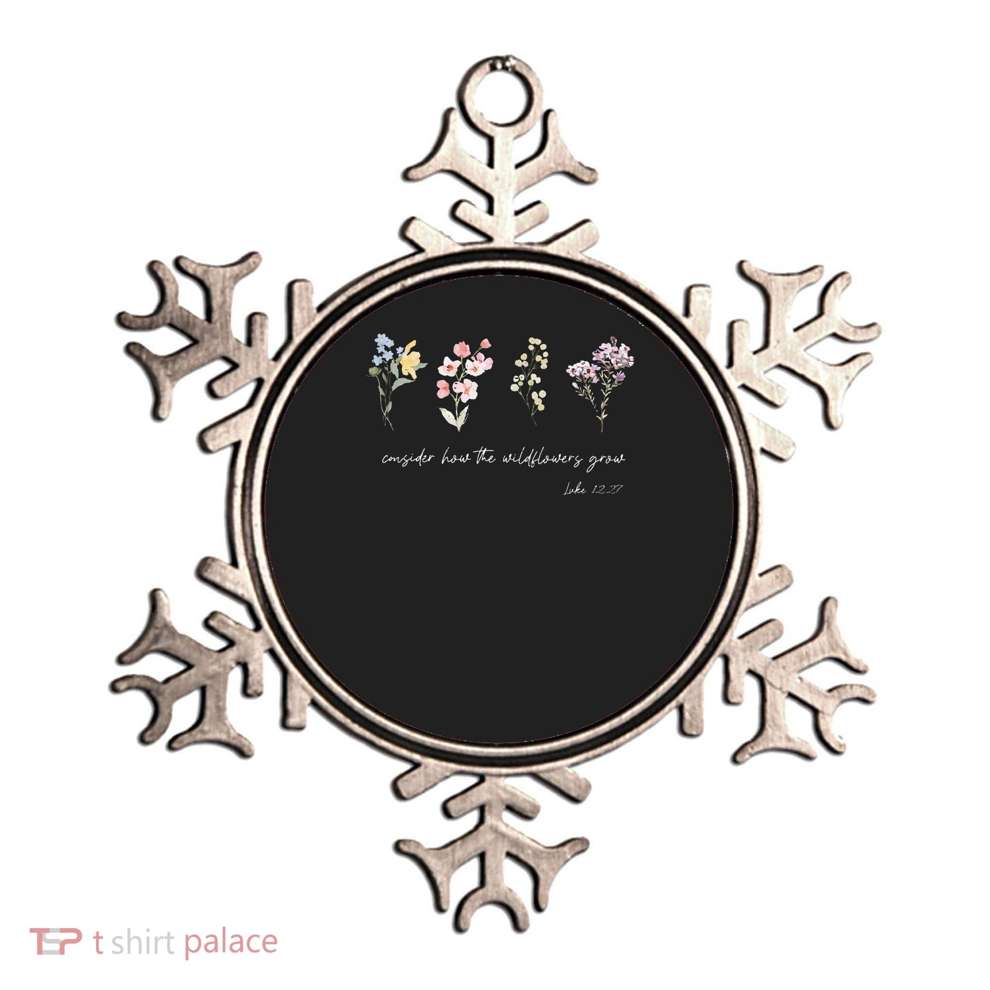 Boho Floral Consider How The Wildflowers Grow Motivational Ornament