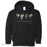 Boho Floral Consider How The Wildflowers Grow Motivational Toddler Hoodie thumb 0