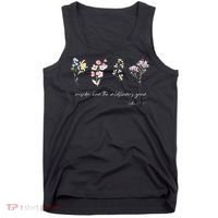 Boho Floral Consider How The Wildflowers Grow Motivational Tank Top thumb 0