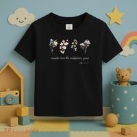 Boho Floral Consider How The Wildflowers Grow Motivational Toddler T-Shirt thumb 3
