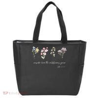 Boho Floral Consider How The Wildflowers Grow Motivational Tote Bag thumb 0