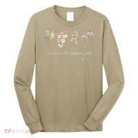 Boho Floral Consider How The Wildflowers Grow Motivational Long Sleeve Shirt thumb 0