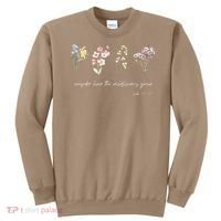 Boho Floral Consider How The Wildflowers Grow Motivational Sweatshirt thumb 0