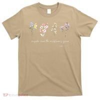 Boho Floral Consider How The Wildflowers Grow Motivational T-Shirt thumb 0
