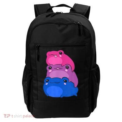 Bisexual Flag Color Frogs Subtle Bi Pride LGBTQ Aesthetic Backpack