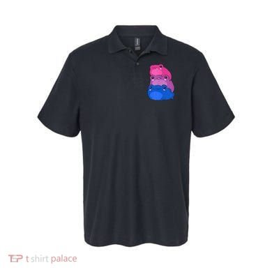 Bisexual Flag Color Frogs Subtle Bi Pride LGBTQ Aesthetic Polo