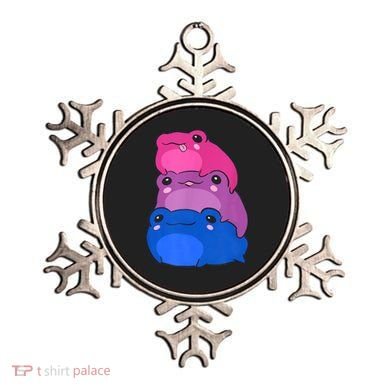 Bisexual Flag Color Frogs Subtle Bi Pride LGBTQ Aesthetic Ornament