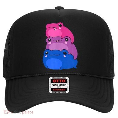 Bisexual Flag Color Frogs Subtle Bi Pride LGBTQ Aesthetic Hat