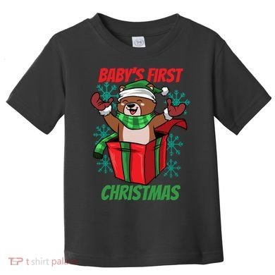 Baby's First Christmas Toddler T-Shirt