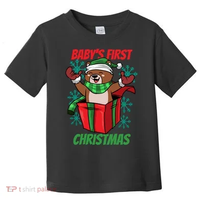 Baby's First Christmas Toddler T-Shirt