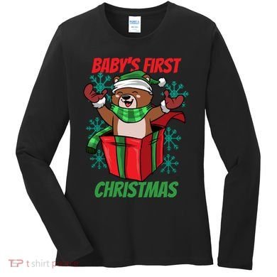 Baby's First Christmas Women's Long Sleeve Shirt