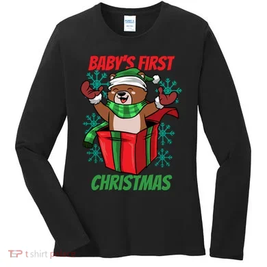 Baby's First Christmas Women's Long Sleeve Shirt