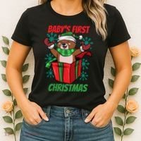 Baby's First Christmas Women's T-Shirt thumb 2